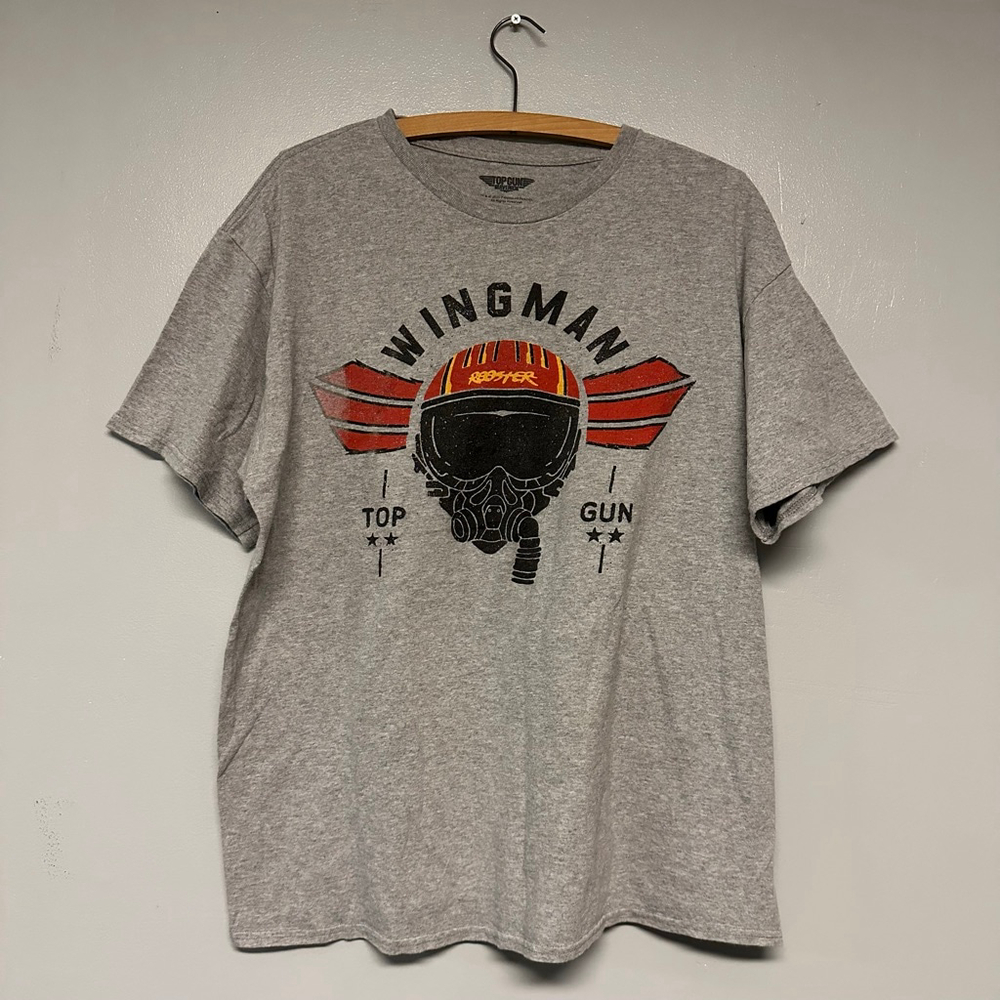 Men's Unbranded Gray Top Gun Maverick Wingman Short Sleeve Tee size XL (46/48)